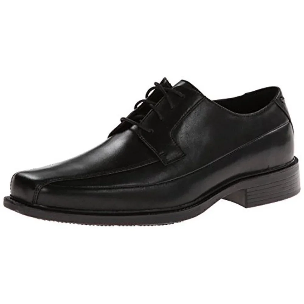 Rockport Men's Black Leather Lace Up Felson Oxford Comfort Dress Shoes Size 10